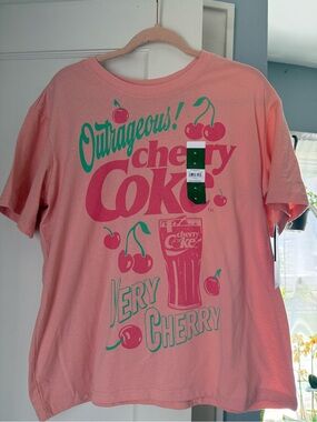 Cherry Coke Outrageous! Very Cherry Graphic Tee - Pink